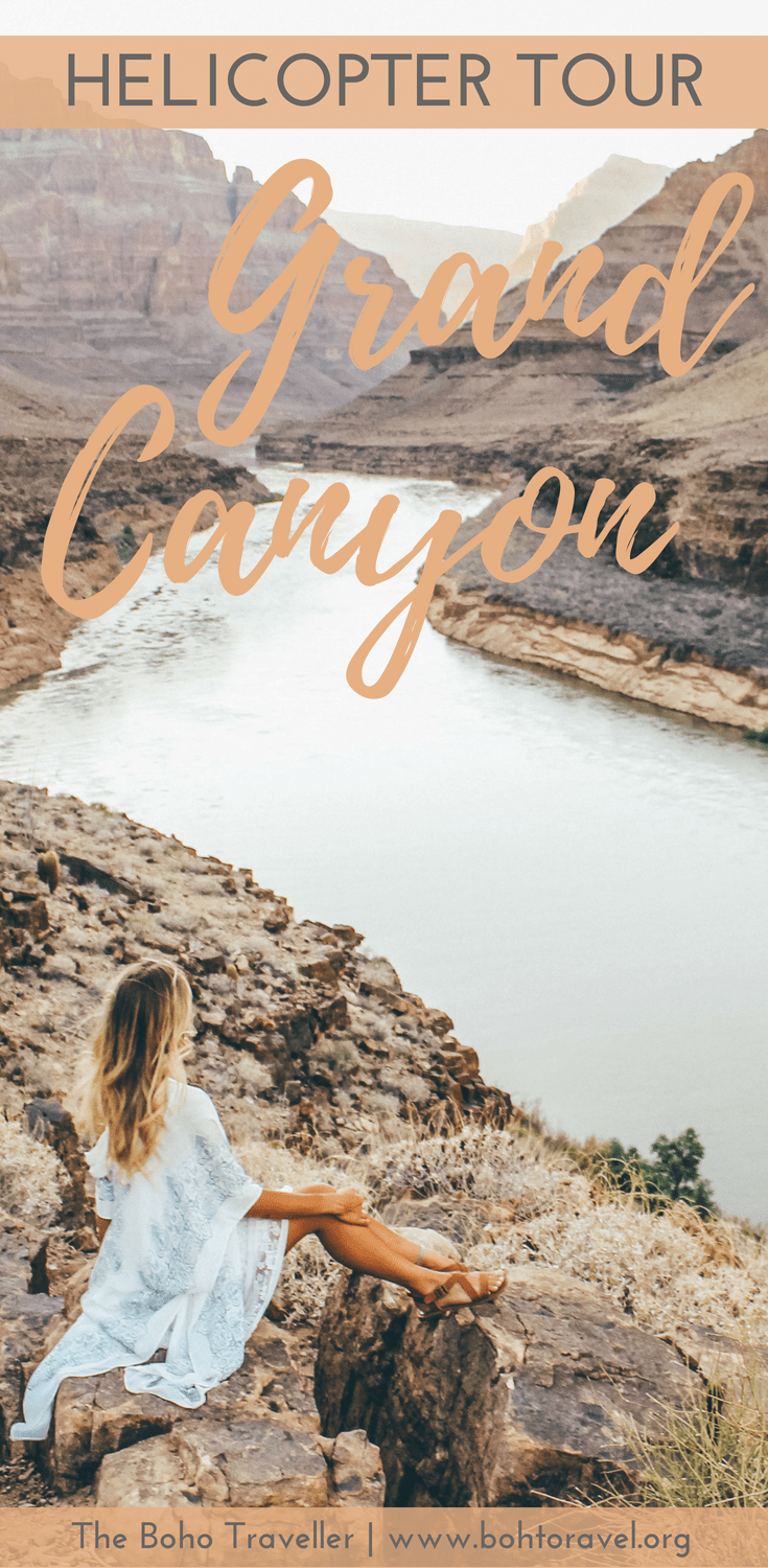 Grand Canyon Helicopter Tour- The Boho Traveller - The Most amazing way to see the grand canyon is through the skies in a grand canyon helicopter tour. Land in the world wonder with a view of the Colorado river where a champagne picnic awaits you with one of the best views the world has to offer. grand canyon sunset