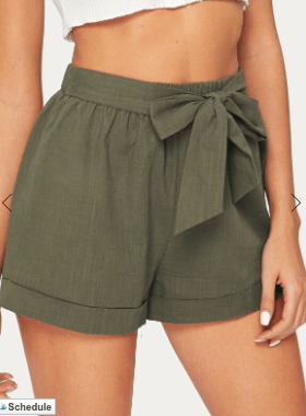 belted linen shorts to pack for the florida keys