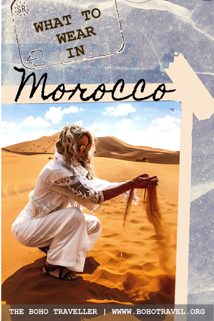What to Wear in Morocco - morocco is a beautiful country from sahara desert to the atlantic sea, and you need to be fashionable in morocco. Morocco travel advice for fashion is to be cute AND respectful! *** #moroccotravel #morocco #moroccovacation #traveltips #packinglist #beautifuldestinations what to wear in morocco | morocco travel advice | what to do in morocco | things to see in morocco | morocco travel tips | marrakech morocco | sahara desert morocco