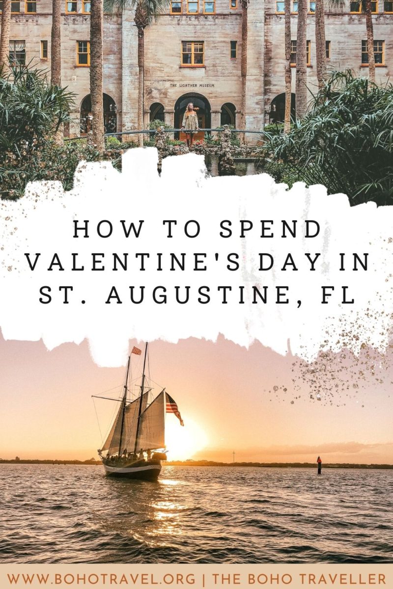 the best way to spend your valentine's day in st. augustine, florida!  What to do in St. Augustine for Valentine's Day, where to eat in St. Augustine for valentine's day (hint - the Floridian is SO GOOD) and where to STAY for your romantic weekend in St. Augustine!