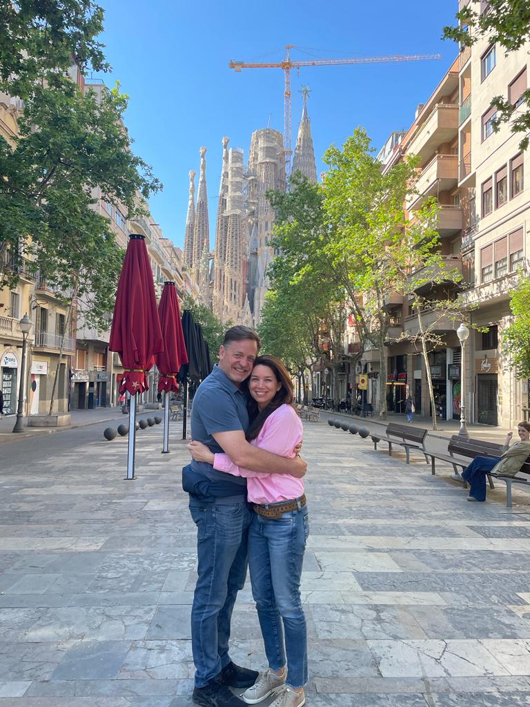 clients of a travel designer on a romantic trip to spain