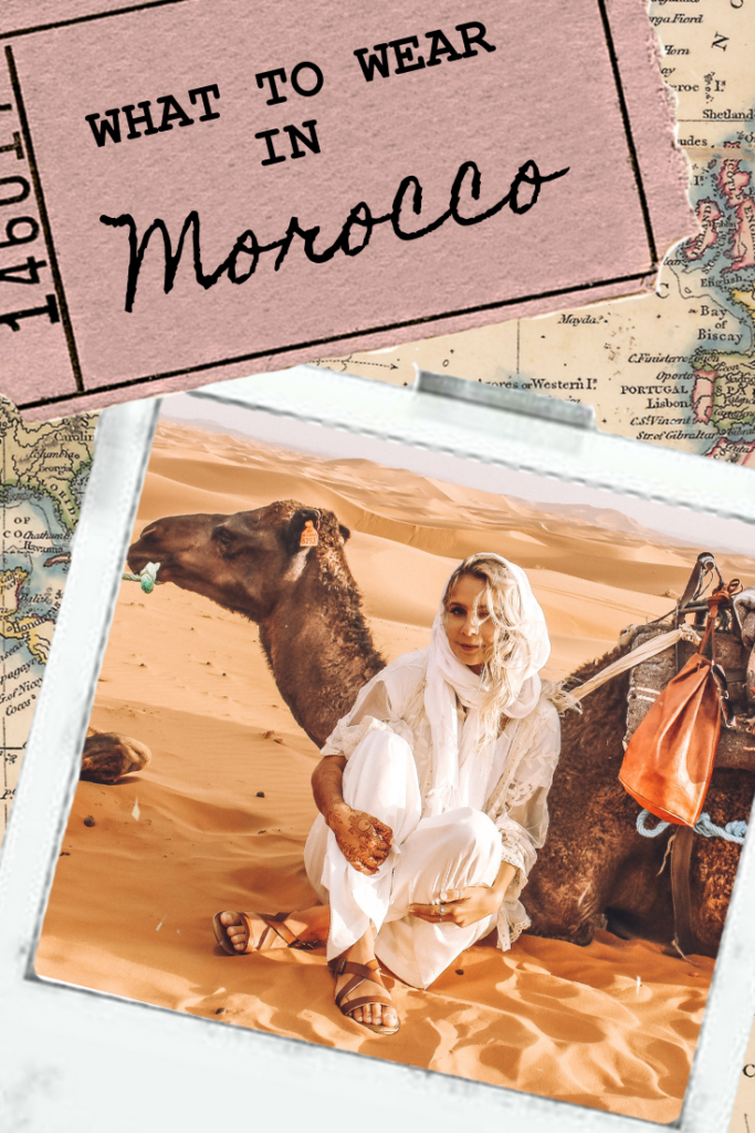What to Wear in Morocco - morocco is a beautiful country from sahara desert to the atlantic sea, and you need to be fashionable in morocco. Morocco travel advice for fashion is to be cute AND respectful! *** #moroccotravel #morocco #moroccovacation #traveltips #packinglist #beautifuldestinations what to wear in morocco | morocco travel advice | what to do in morocco | things to see in morocco | morocco travel tips | marrakech morocco | sahara desert morocco