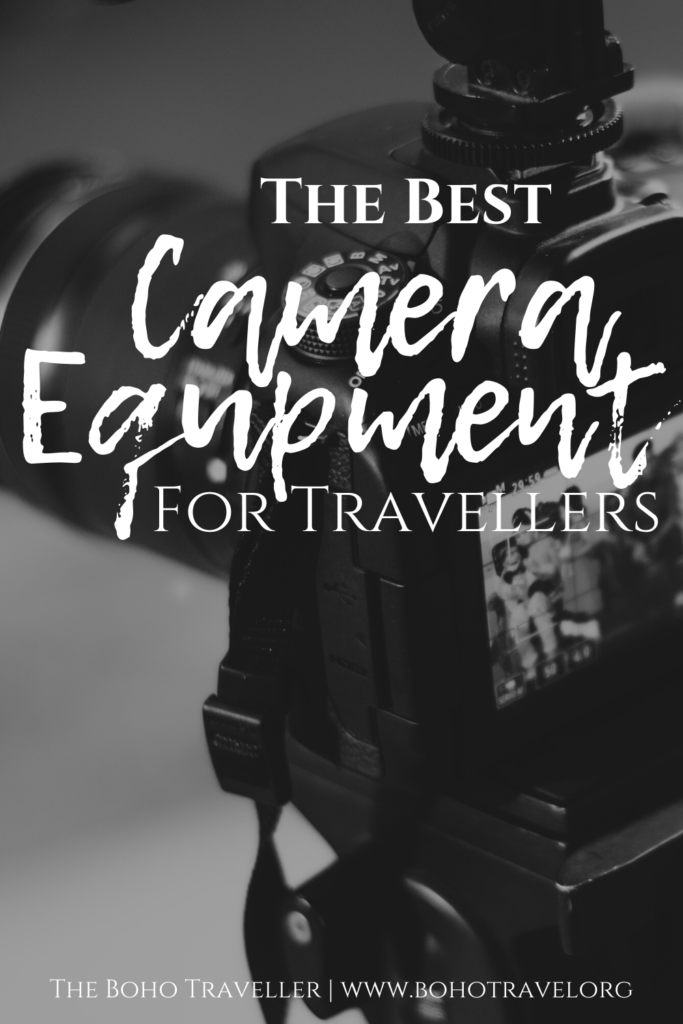 THE BEST CAMERA EQUIPMENT FOR TRAVELERS - What to pack in your camera bag for vacation - this list of camera equipment for travelers will help you get the most out of your travel photography on your next vacation - from camera bags - to the best lenses and drones - this is my camera gear list for travel! #camera #photography #travelphotography #cameragear #cameraequipment #canon Best camera equipment for travelers | best cameras for travel | best camera lenses for travel | best camera bags 