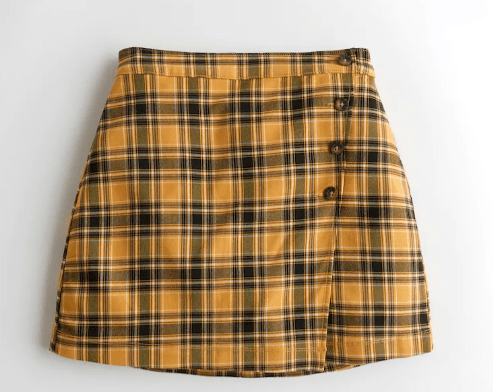 fall fashion finds tartan wrap mini skirt