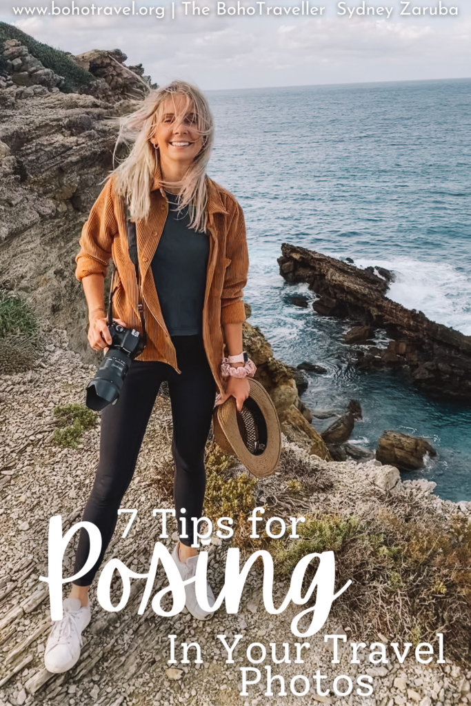 Tips on how to pose for travel photos! If you want to bring you travel photography game to the next level - the tricks are all in your travel photo poses! This quick guide teaches you how to pose and look effortless while you're doing it!